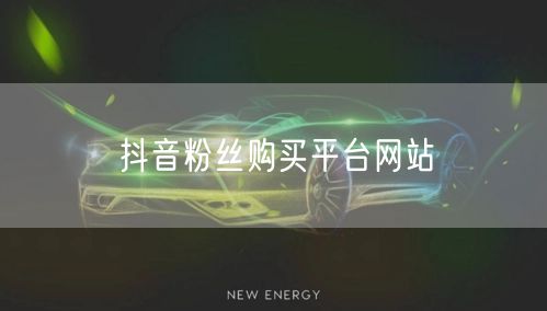 抖音粉丝购买平台网站