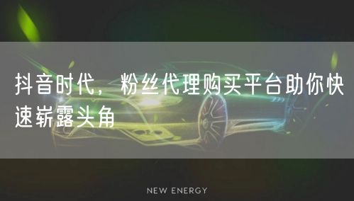 抖音时代，粉丝代理购买平台助你快速崭露头角