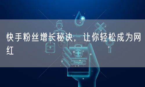 快手粉丝增长秘诀,让你轻松成为网红