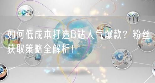 如何低成本打造B站人气爆款？粉丝获取策略全解析！