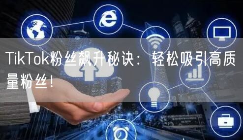 TikTok粉丝飙升秘诀：轻松吸引高质量粉丝！