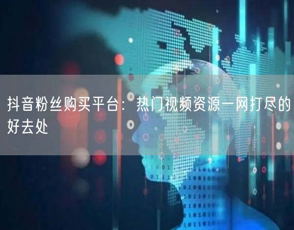 抖音粉丝购买平台：热门视频资源一网打尽的好去处