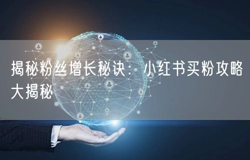揭秘粉丝增长秘诀：小红书买粉攻略大揭秘