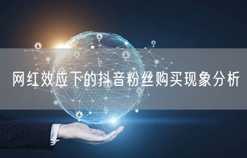 网红效应下的抖音粉丝购买现象分析