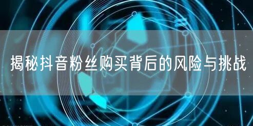 揭秘抖音粉丝购买背后的风险与挑战