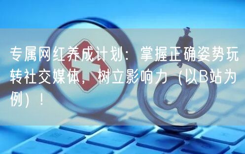 专属网红养成计划：掌握正确姿势玩转社交媒体，树立影响力（以B站为例）!