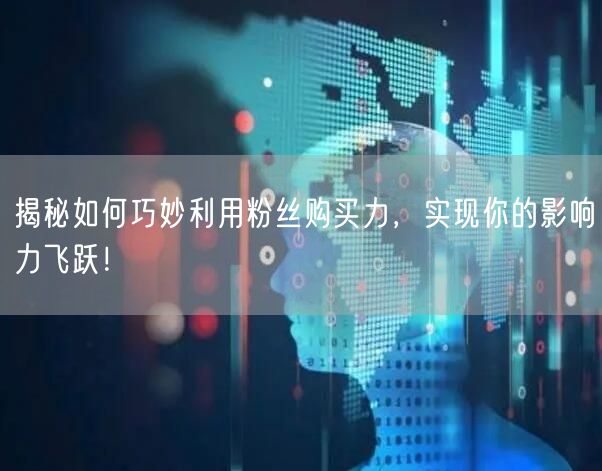 揭秘如何巧妙利用粉丝购买力，实现你的影响力飞跃！