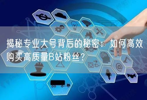 揭秘专业大号背后的秘密：如何高效购买高质量B站粉丝？