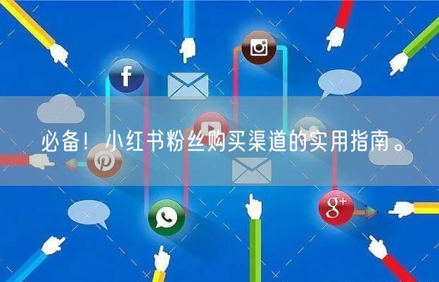 必备！小红书粉丝购买渠道的实用指南。