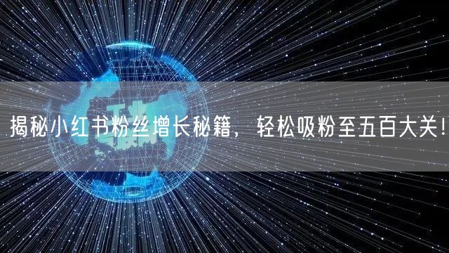 揭秘小红书粉丝增长秘籍，轻松吸粉至五百大关！