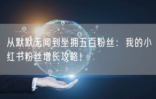从默默无闻到坐拥五百粉丝：我的小红书粉丝增长攻略！