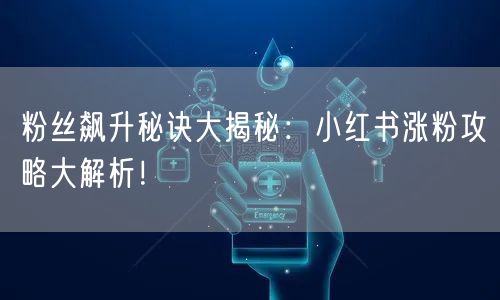粉丝飙升秘诀大揭秘：小红书涨粉攻略大解析！