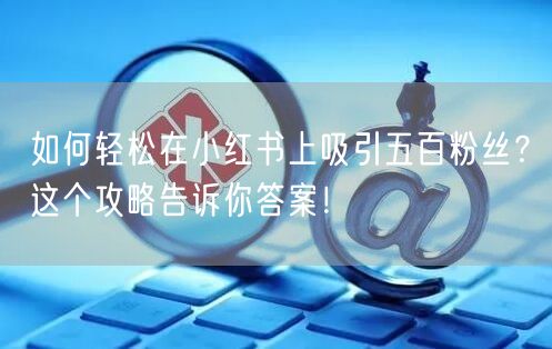 如何轻松在小红书上吸引五百粉丝？这个攻略告诉你答案！