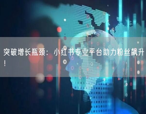 突破增长瓶颈：小红书专业平台助力粉丝飙升！