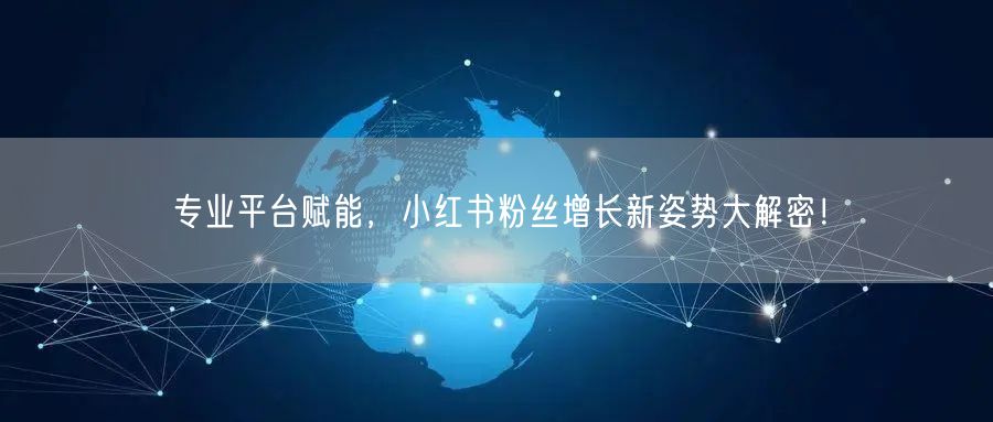 专业平台赋能，小红书粉丝增长新姿势大解密！