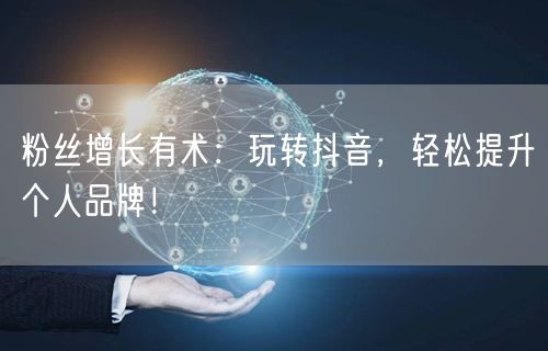 粉丝增长有术：玩转抖音，轻松提升个人品牌！