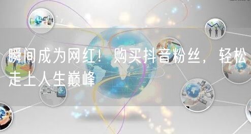 瞬间成为网红！购买抖音粉丝，轻松走上人生巅峰