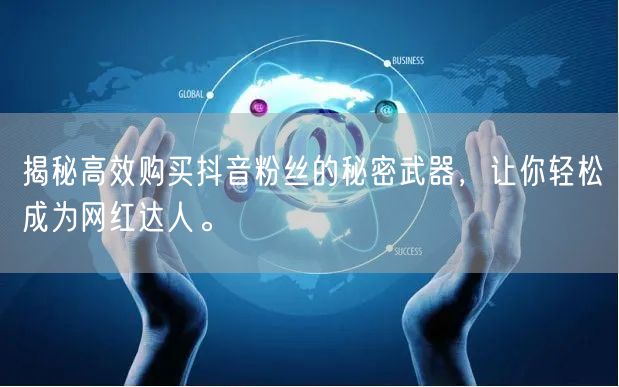 揭秘高效购买抖音粉丝的秘密武器，让你轻松成为网红达人。