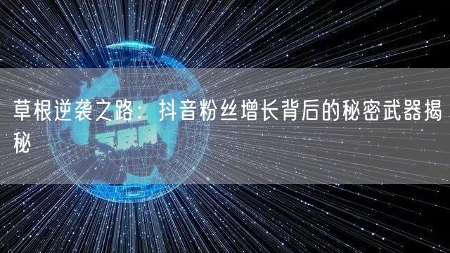 草根逆袭之路：抖音粉丝增长背后的秘密武器揭秘