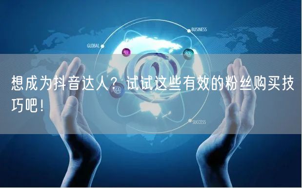 想成为抖音达人？试试这些有效的粉丝购买技巧吧！