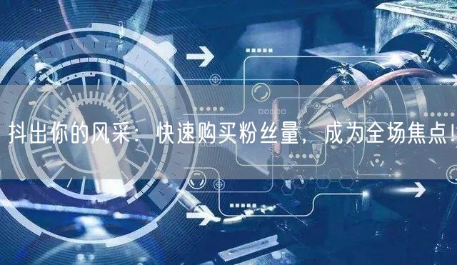 抖出你的风采：快速购买粉丝量，成为全场焦点！