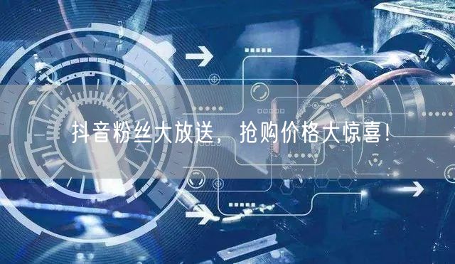 抖音粉丝大放送，抢购价格大惊喜！