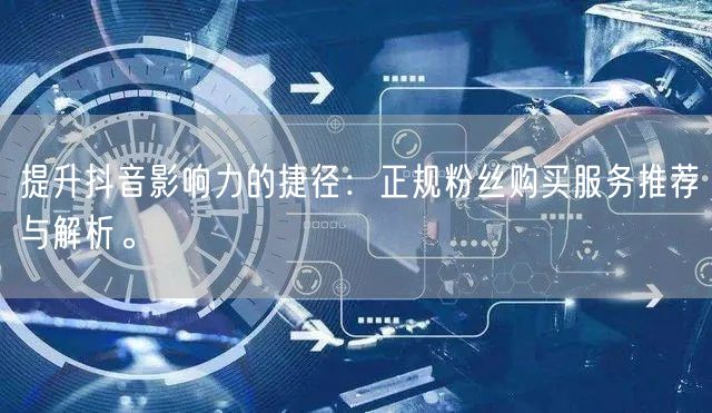 提升抖音影响力的捷径：正规粉丝购买服务推荐与解析。