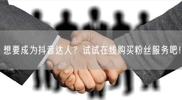 想要成为抖音达人？试试在线购买粉丝服务吧！