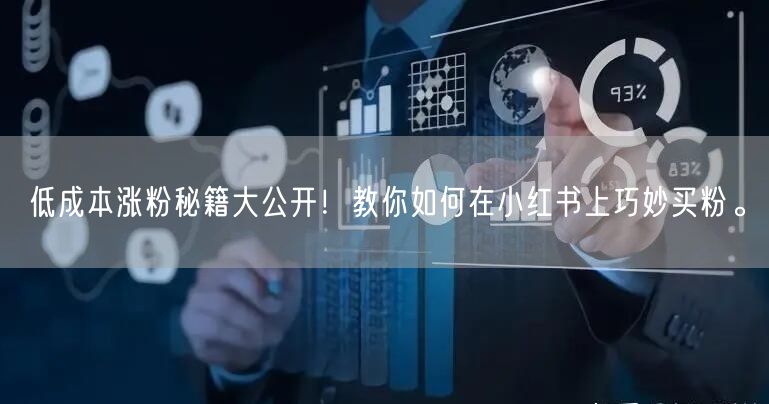 低成本涨粉秘籍大公开！教你如何在小红书上巧妙买粉。