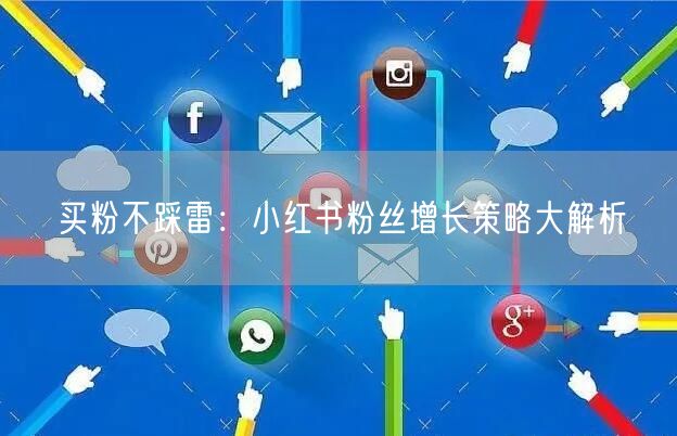买粉不踩雷：小红书粉丝增长策略大解析