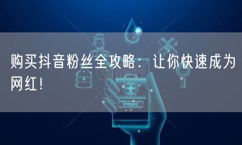 购买抖音粉丝全攻略:让你快速成为网红!