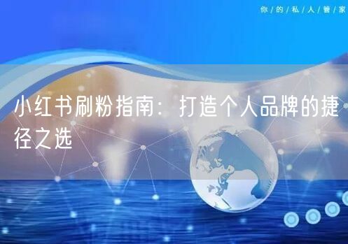 小红书刷粉指南：打造个人品牌的捷径之选