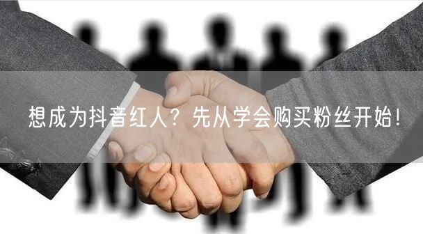想成为抖音红人?先从学会购买粉丝开始!