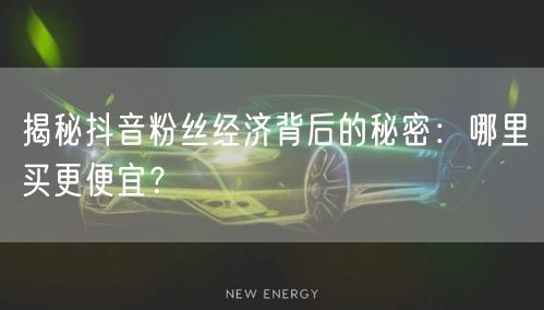 揭秘抖音粉丝经济背后的秘密:哪里买更便宜?