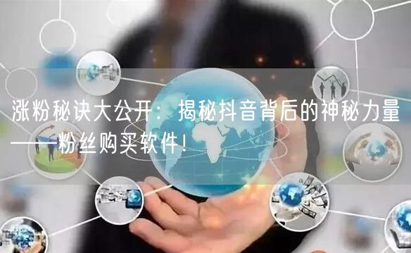 涨粉秘诀大公开：揭秘抖音背后的神秘力量——粉丝购买软件！