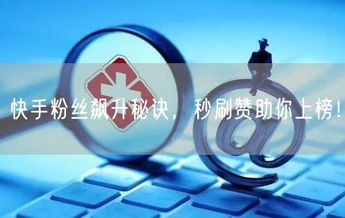 快手粉丝飙升秘诀，秒刷赞助你上榜！