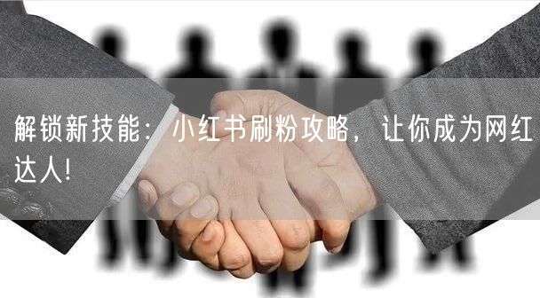 解锁新技能：小红书刷粉攻略，让你成为网红达人!