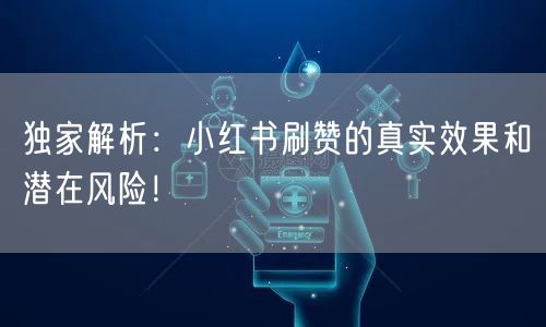 独家解析：小红书刷赞的真实效果和潜在风险！